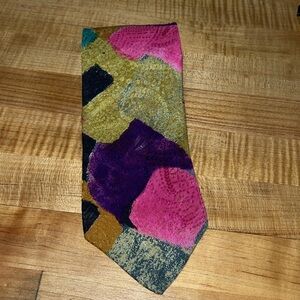 Zianetti Italian Silk Collection Tie Colorful Abstract Patterned Men’s Vintage